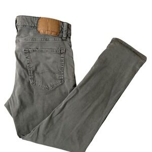 American Eagle Mens Skinny Flex Pants Olive Green Khaki Chino 33x30 (Fits 32x28)